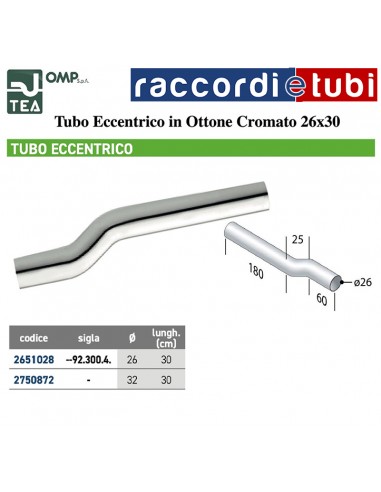 EXZENTRISCHES ROHR 26 LÄNGE 30 cm