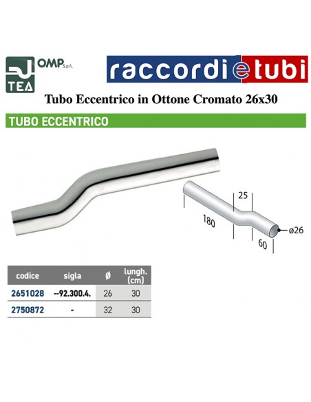 TUBO ECCENTRICO 26 LUNGHEZZA 30 cm