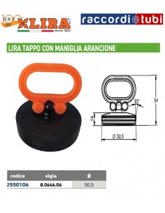 TAPPO D.50,5 CON MANIGLIA ARANCIONE 2