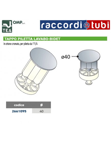 ABFLUSSSTOPFEN WASCHBECKEN*BIDET DURCHMESSER 40mm AUS VERCHROMTEM MESSING