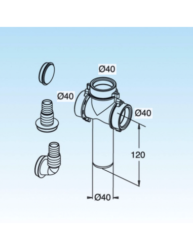 RACCORDO LIRA 3 VIE CON PORTAGOMMA LAVATRICE...