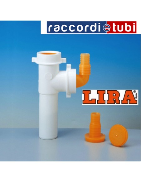 RACCORDO LIRA 2 VIE CON PORTAGOMMA LAVATRICE ART.8.2404.03