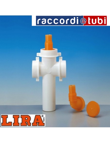 RACCORDO LIRA 3 VIE CON PORTAGOMMA LAVATRICE ART.8.2408.03