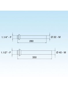 PROLUNGA LIRA JOLLY 40X350X1.1/2 002444 2