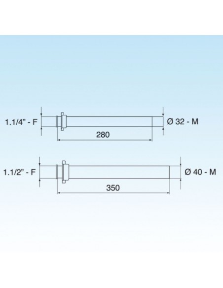 PROLUNGA LIRA JOLLY 40X350X1.1/2 002444