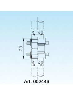 GIUNTO LIRA 40X40 A COMPRESSIONE ART.8.2446.01 2