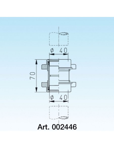 GIUNTO LIRA 40X40 A COMPRESSIONE ART.8.2446.01