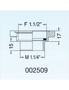RIDUZIONE FILETTATA IN PP F.1.1/2XM1.1/4 2