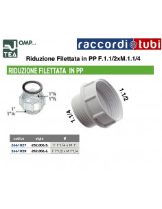 RIDUZIONE FILETTATA IN PP F.1.1/2XM1.1/4