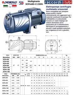 ELEKTROPUMPE PEDROLLO 3CPm80C 230V