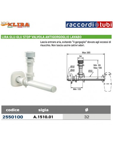 GLU-GLU STOP D.32 VALVOLA ANTIGORGO