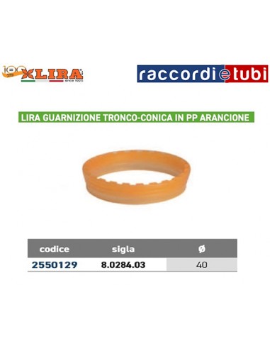 GUARNIZIONE TRONCO-CONICA IN PP DIAMETRO 40