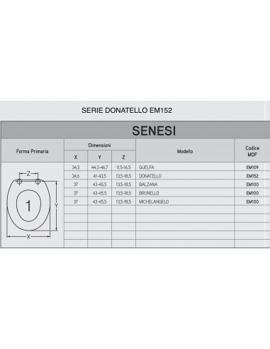 WC-SITZ SEDILE PER WC SENESI DONATELLO und...
