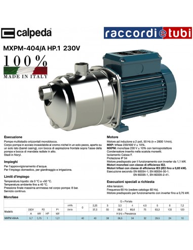 ELEKTROPUMPE CALPEDA MXPM 404/A PS 1 230V