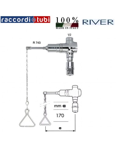 WASSERHAHN MIT KETTE RIVER komplett mit...