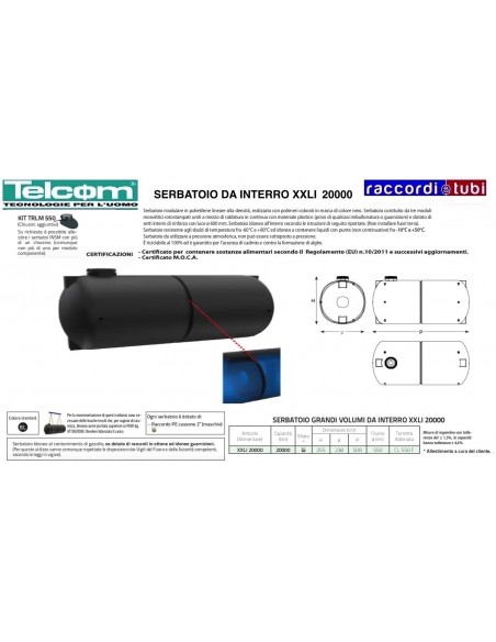 TELCOM SERBATOIO XXLI20000