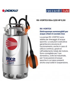 ELETTROPOMPA PEDROLLO RXM2/20 IN ACCIAIO INOX