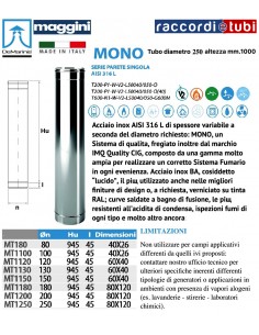 DE MARINIS INOX TUBO CM.100 D.250