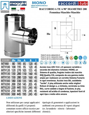 DE MARINIS INOX MAGGINI TE D.200 F/M/M