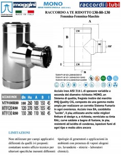 DE MARINIS INOX TE REDUZIERT 130/80/130 M/F/F