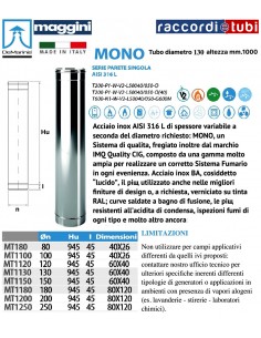 DE MARINIS INOX TUBO CM.100 D.130