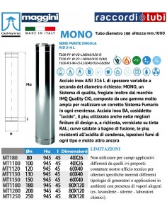 DE MARINIS INOX TUBO CM.100 D.100