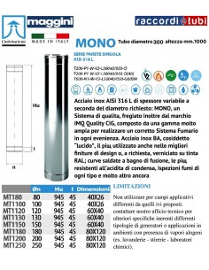 DE MARINIS TUBO FUMO CM.100 D.300