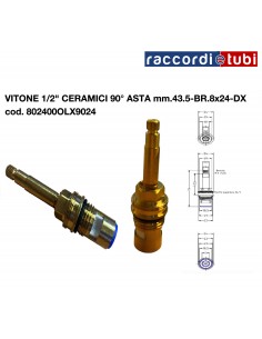 VITONE CERAMICO 90° ASTA 43,5-BR.8X24DX