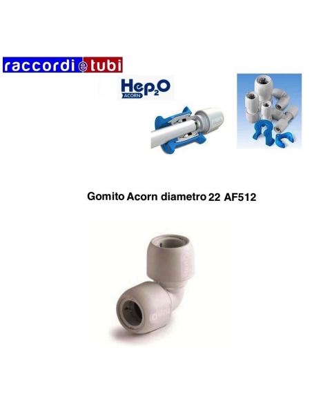 GOMITO ACORN 90 GRADI DIAMETRO 22