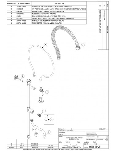 VORWASCHDUSCHGRUPPE IDRAL H900 ART.09425