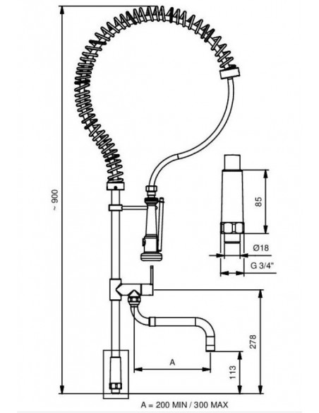 VORWASCHDUSCHGRUPPE IDRAL H900 ART.09425