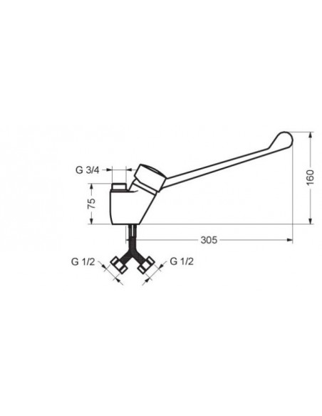 DUSCHGRUPPE VORGESCHIRR-SPÜLUNG IDRAL MIT HAHN H900