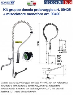 DUSCHGRUPPE VORGESCHIRR-SPÜLUNG IDRAL MIT HAHN H900