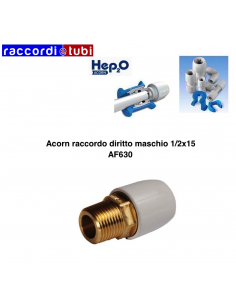 RACCORDO ACORN DIRITTO MASCHIO 1/2X15