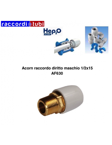 RACCORDO ACORN DIRITTO MASCHIO 1/2X15