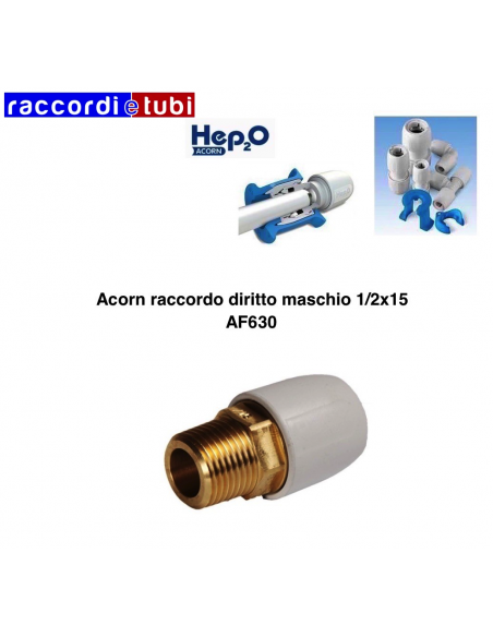 RACCORDO ACORN DIRITTO MASCHIO 1/2X15