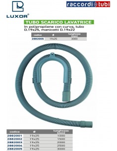 TUBO SCARICO LAVATRICE mm.3000 D.19x22