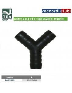 GIUNTO A TRE VIE PER TUBO DI  SCARICO LAVATRICE mm.20x20x20