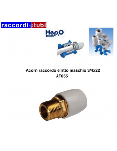 RACCORDO ACORN DIRITTO MASCHIO 3/4X22