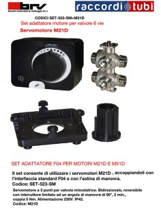 MOTORE 3 PUNTI 21D SET523SM PER VALVOLA A 6 VIE