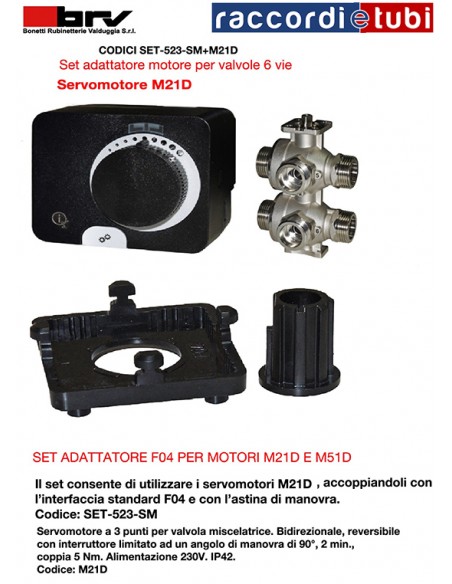 3-PUNKT-MOTOR 21D SET523SM FÜR 6-WEGE-VENTIL