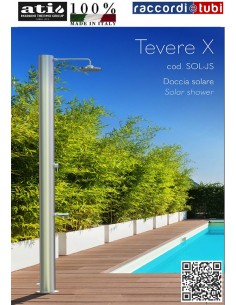 SOLARDUSCHE ATI AUS SATINIERTEM EDELSTAHL TEVERE X SOL-JS*GP