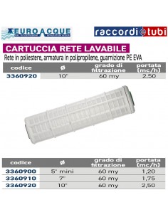 CARTUCCIA 10'' RETE LAVABILE 60my