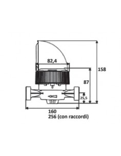 CONTATORE ACQUA CALDA 1'' LUNGHEZZA 160mm 2