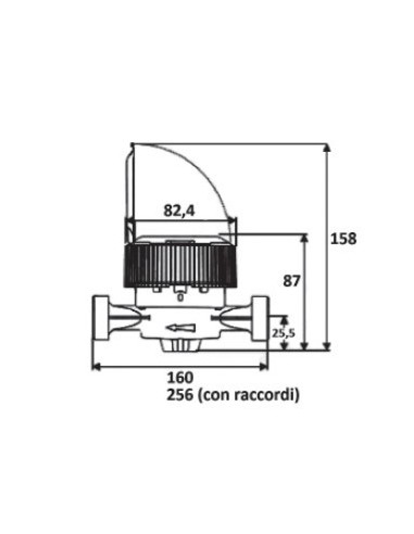 HEISSWASSERZÄHLER 1'' LÄNGE 160mm