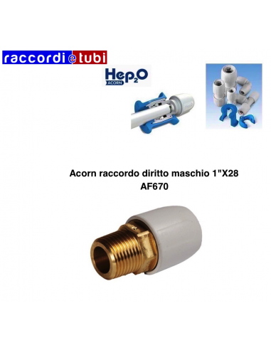 RACCORDO ACORN DIRITTO MASCHIO 1"X28