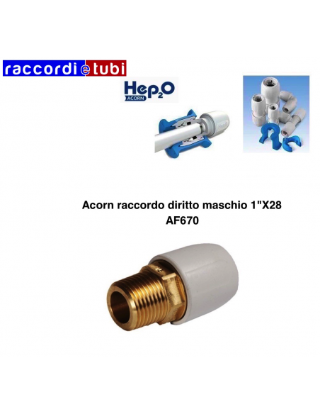 RACCORDO ACORN DIRITTO MASCHIO 1"X28
