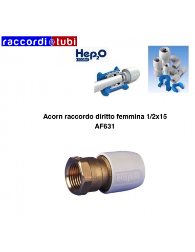 RACCORDO ACORN DIRITTO FEMMINA 1/2X15