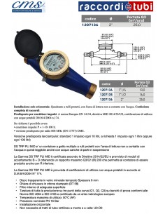 CONTATORE ACQUA FREDDA 2'' LUNGHEZZA 300mm