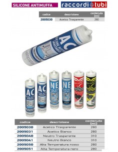 SILICONE ACETICO ANTIMUFFA TRASPARENTE ML 280